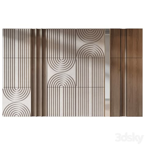 Panel 0102 - Other decorative objects - 3D model Cnc Panel Design, Decorative Wall Panels Texture, Bedback Panelling, Mdf Wall Panel Ideas, Wallpaper 3d Panel, 3d Panels Texture, 3d Mdf 3d Wall Panels, 3d Pvc Wall Panel Bedroom, Wall Cladding Texture