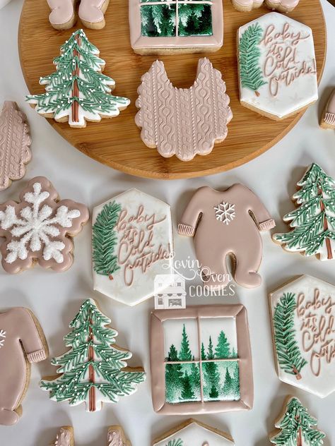 Bird Baby Shower Theme, Snowflake Cookies Decorating, From Scratch Cookies, Special Cookies, Holiday Baby Shower, Cookies Theme, Edible Favors, Winter Cookies