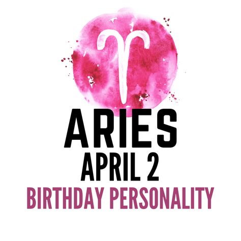 April 2 Zodiac Sign is: Aries ♈ Those born on April 2nd fall under the zodiac sign of Aries. The astrological significance of this day indicates a personality that is progressive, restless and congenial. The April 2 Aries is a dynamic individual who enjoys lending their strengths and energy for the benefit of others. Relationships, partnerships and collaborations are highlighted with this birthday. Read below for more about the April 2 Zodiac personality 2nd Decanate - Aries/Leo ♈🦁 ... April 7th Zodiac, April 15 Zodiac, April Zodiac Sign, April Aries, Birthday Personality, Aries Personality, Birthday Horoscope, Aries Zodiac Facts, Aries Birthday