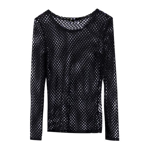 >> Click to Buy << HOT Sexy Womens T-shirts Long Sleeve T-Shirts Casual Fishnet Tops Womens Loose Summer Fashion Female Clothes Mesh Tops T-Shirts #Affiliate Fishnet Long Sleeve, Gothic Casual, Party Wear For Women, Villain Era, Long Sleeve Layering, Sheer Mesh Top, Casual Goth, Fishnet Top, Dr Wardrobe