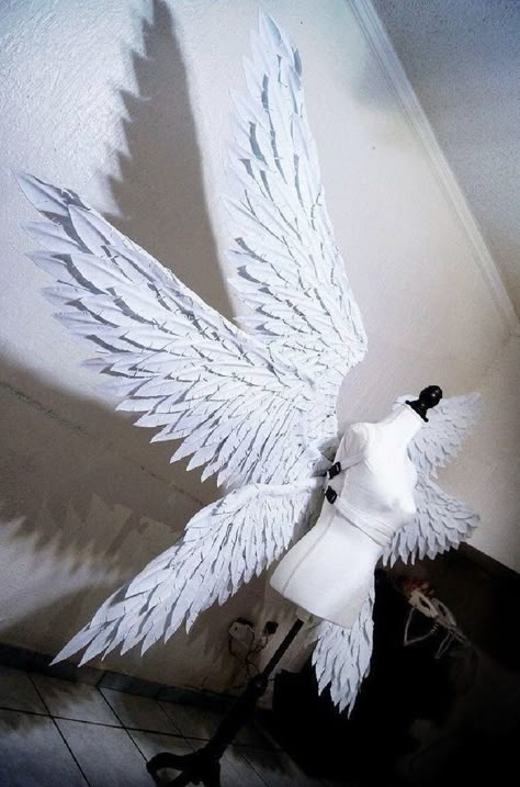 Cosplay Wings, Diy Wings, Costume Wings, Angel Costume, Bird Wings, White Angel, Wings Costume, White Wings, Cosplay Diy