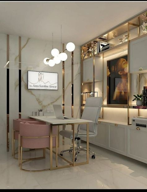 Modern Doctor Office Design, Fancy Beauty Salon, Aesthetic Clinic Interior, Esthetician Rooms, Solo Esthetician Room, Esthetician Studio, Office Backdrop, Solo Esthetician, Doctor Office Design