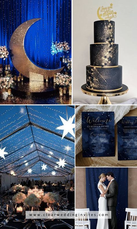 8 PRETTIEST BLUE WEDDING COLOR COMBOS TO INSPIRE – Clear Wedding Invites Midnight Blue Black Gold Wedding, Royal Blue Color Scheme Wedding, Sapphire Blue Wedding Theme, Midnight Blue And Gold Wedding, Blue And Black Wedding Theme, Black And Blue Wedding Theme, Sapphire Wedding Theme, Midnight Blue Wedding Theme, Blue White Gold Wedding