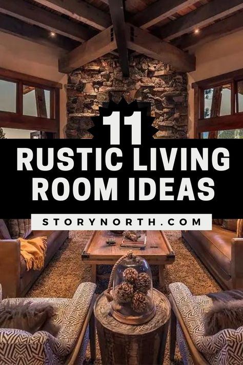 Save this pin for top rustic decor inspiration! Elevate your living space with these cozy and charming ideas. #RusticDecor #HomeDecoration #LivingRoomIdeas Rustic Interior Design Living Room, Rustic Living Room Ideas, Cabin Living Room, Modern Rustic Living Room, Interior Design Rustic, Cabin Living, Inspire Me Home Decor, Modern Cabin, Rustic Living