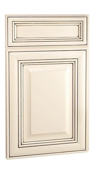 White Glazed Cabinets, Cream Colored Kitchen Cabinets, Framed Cabinets, Kitchen Cupboard Colours, Creamy White Paint, White Chocolate Glaze, Glazed Kitchen Cabinets, White Kitchen Cupboards, Cream Kitchen Cabinets