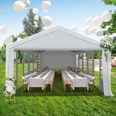 White tent wedding