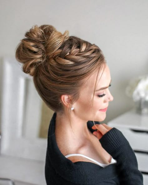 Best Braid Styles, Dutch Braid Ponytail, Sanggul Modern, Fishtail French Braid, Missy Sue, Messy Bun With Braid, French Braid Ponytail, Side French Braids, High Bun