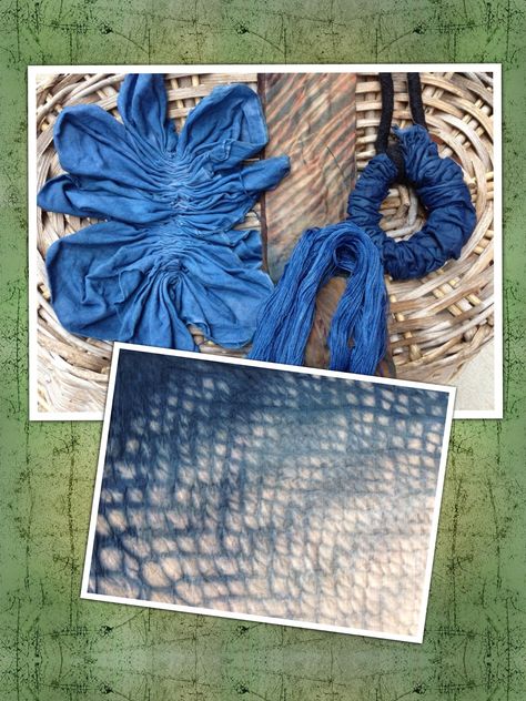 notjustnat creative blog: Indigo: Magic of Dyeing Yellow Paper Flowers, Flower Making With Paper, Shibori Diy, Shibori Designs, Textile Dyeing, Easy Wall Hanging, Japanese Shibori, Shibori Fabric, Shibori Pattern