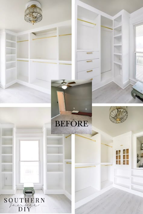 Diy Master Closet, Diy Walk In Closet, Modern Dressing Room, Diy Custom Closet, Master Closet Design, House Closet, Closet Planning, Dream Closet Design, Walk In Closet Design