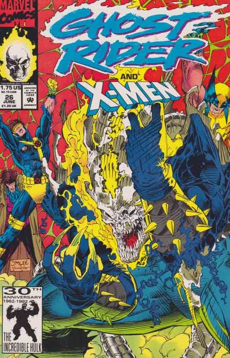 Ghost Rider #26 (1992) Jim Lee Cover Ghost Rider Comic, Marvel Comic Covers, Jim Lee Art, Johnny Blaze, Wolverine Comic, Marvel Comics Covers, Dr Doom, Jim Lee, Comic Cover