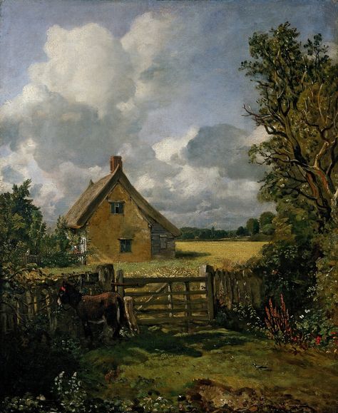 John Constable - A Cottage in a Cornfield [c.1817-33] | Flickr - Photo Sharing! John Constable Paintings, John William Godward, John Constable, Galleria D'arte, Cottage Painting, Mary Cassatt, Georges Seurat, Edouard Manet, Peter Paul Rubens