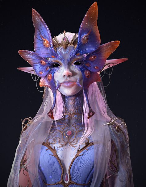 ArtStation - Queen of the Seelie Court The Seelie Court, Pelottava Halloween, Seelie Court, 3d Karakter, High Fantasy, Arte Fantasy, 판타지 아트, Creature Concept, 영감을 주는 캐릭터