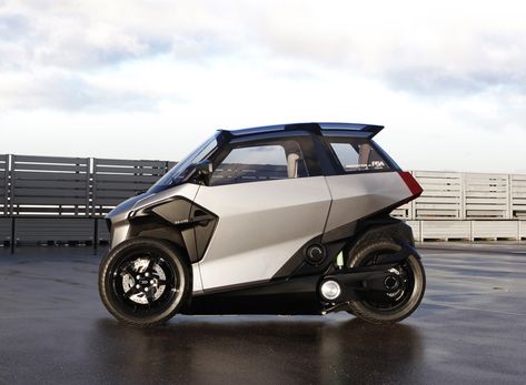 Three Wheeled Car, Urban Mobility, Futuristic Cars Design, Reverse Trike, Microcar, Electric Trike, Pedal Cars, City Car, Electric Vehicles