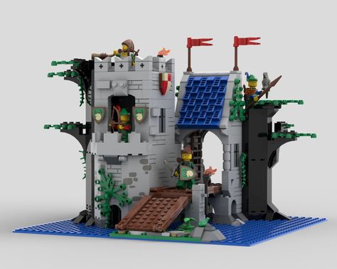 Lego Forestmen, Building A Dock, Lego Kingdoms, Medieval Lego, Pirate Lego, Lego History, Lego Techniques, Lego Medieval, Lego 4