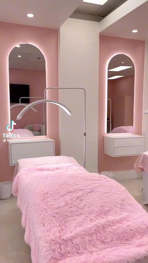 pink lash room ideas nail and lash room ideas lash beauty room ideas Nail And Lash Room Ideas, Pink Lash Room, Beauty Room Ideas, Beauty Shop Decor, Diy Headboard Ideas, Lash Room Ideas, Nail Salon Interior Design, Lash Room Decor, Beauty Room Salon