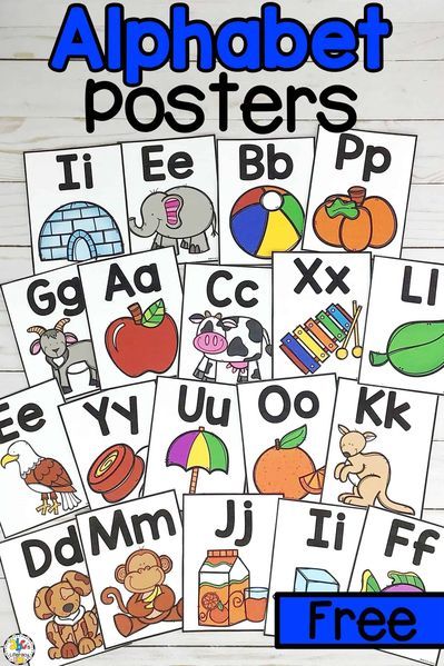 One pre-reading skill that your kids need before they can learn how to read is letter knowledge. They need to learn the lowercase and capital letters of the alphabet and the sounds that each letter of the alphabet makes. You can use these alphabet posters as a visual to help your kids make the connection between what letters looks like and their names. There is also a picture on every poster so they can begin to learn the sounds too. Click on the picture to get this free alphabet resource! Free Alphabet Printables Letters Posters, Abc Poster Printable Free, Letters Of The Alphabet Printables, Large Alphabet Letters Free Printable, Alphabet Chart Printable Free, Abc Printables Free, Abc Posters, Alphabet Chart Printable, Free Alphabet Printables