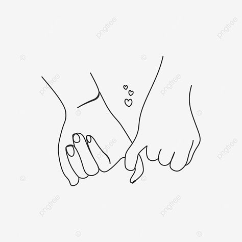 Finger Holding Couple, Hand Holding Couple Drawing, Two Friends Holding Hands, Promise Day Drawing, Two Hands Holding Drawing, Holding Fingers Couple, Friends Holding Hands Drawing, Holding Pinky Fingers, Friendship Drawings Easy