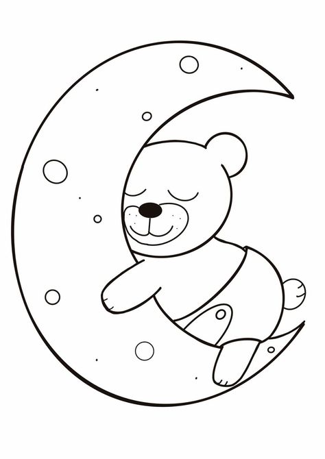 Easy Embroidery Ideas, Moon Coloring Pages, Punch Needle Patterns, 카드 디자인, Pola Sulam, Hand Embroidery Projects, Cartoon Coloring Pages, Hand Embroidery Design Patterns, Outline Drawings