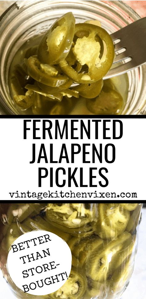 Fermented Jalapenos, Lacto Fermented, Fermented Pickles, Jalapeno Recipes, Probiotic Benefits, Gut Health Recipes, Fermentation Recipes, Condiment Recipes, Fermented Vegetables