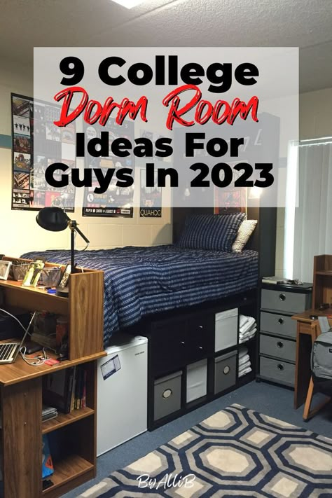 College dorm room ideas for guys. The best college bedroom ideas for guys. Perfect dorm room ideas perfect for guys freshman college dorm room. Sports Dorm Room Ideas, College Dorm Privacy Ideas, College Dorm Room Decor For Guys, Dorm Stuff For Guys, Dorm Hacks For Guys, Single Dorm Room Ideas For Guys, Man Dorm Room Ideas, Men’s College Dorm Decor, Dorm Room Packing List For Guys