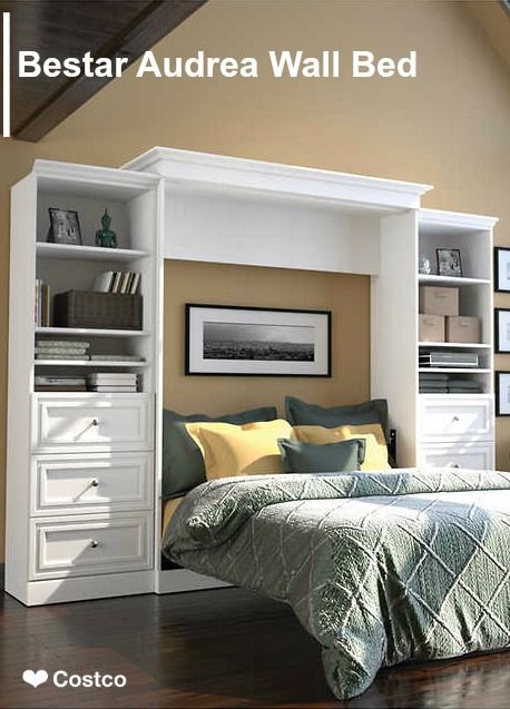 Murphy Bed With Sofa, Murphy Bed Ikea, Murphy Wall Beds, Queen Murphy Bed, Murphy Bed Plans, Multipurpose Room, Wall Bed, Bed Wall, Murphy Bed