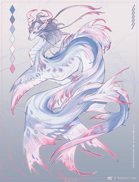 Mythical Creatures Drawings, Mythical Creatures Fantasy, Mystical Animals, Mythical Animal, Cute Fantasy Creatures, Creature Drawings, Fantasy Creatures Art, Dragon Artwork, Mythical Creatures Art