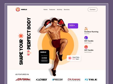 Workout Gym Landing Page Hiit Cardio, Outdoor Running, Website Inspiration, Landing Page Design, Workout Gym, Perfect Body, Page Design, Landing Page, Gym Workouts