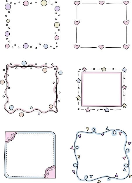 Frame Notes Ideas, Border Cute Design, Diary Border Design, Border Journal Ideas, Drawing Border Ideas, Note Border Ideas, Simple Boarders Designs For Projects, Index Design Aesthetic, Cute Stickers Ideas For Journal