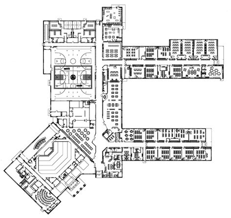 8 – high school – floor plan | Kelly Braun Design High School Layout Plan, High School Floor Plan, School Layout Plan, Elementary School Architecture, Painting Woodwork, School Floor Plan, Sports Facility Architecture, High School Plan, School Floor