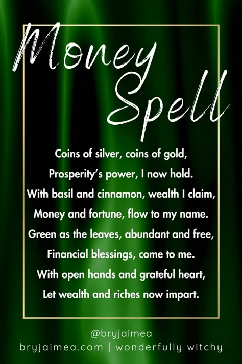 Unlock financial abundance with this powerful money spell! Using the energies of silver and gold, along with basil and cinnamon, this ritual draws wealth and prosperity into your life. Perfect for those seeking to enhance their financial flow and manifest riches. Set your intentions, chant the words, and welcome money and success with an open heart. Embrace the magic of abundance and let the blessings of wealth and fortune come to you. #MoneySpell #Abundance #ManifestWealth #ProsperityMagic Money Bowl Spell Chant, Spells For Money Wealth Good Luck, Powerful Money Spell Chants, Spell For Abundance, Money Spells That Work Fast Without Ingredients, Money Spell Chant, Manifesting Spells, Money Bowls, Money Chant