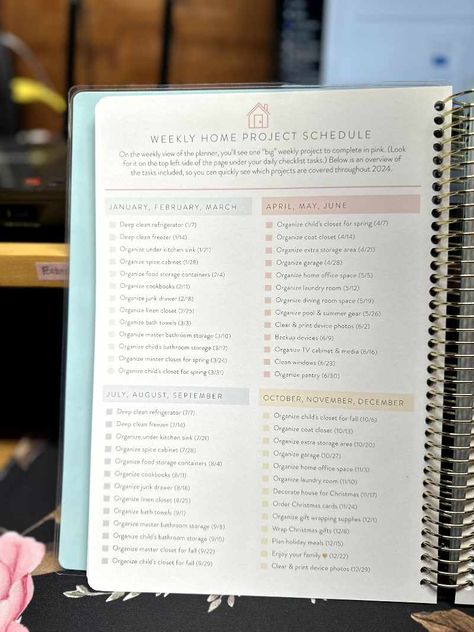 Passionate Penny Pincher Weekly Home Project Passionate Penny Pincher Planner Ideas, Passionate Penny Pincher Planner, Penny Pincher Planner, Daily Chore List, Every Day In Every Way, Passionate Penny Pincher, Daily Scripture Reading, Give Me Everything, Monthly Meal Planning