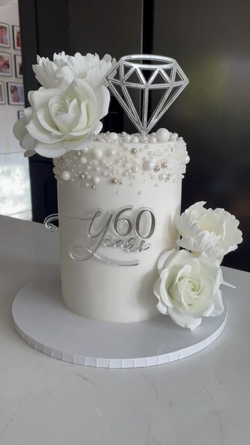 Diamond Wedding Anniversary, 75th Birthday Ideas For Mom Cake, 60th Wedding Anniversary Cake Ideas, Diamond Anniversary Party Ideas, 60 Anniversary Cake, 60 Th Wedding Anniversary, 60th Wedding Anniversary Party Ideas, 60th Anniversary Party Ideas, 60th Wedding Anniversary Cakes