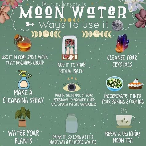 Luna 🌙 on Instagram: “Will you be making full moon water? @atarahcrystals #moonwater #fullmoon #fullmoonwater #moon #water #spells #spell #cleanse #witch…” Moon Water Spells, Moon Water Uses, Pisces Full Moon, Full Moon Water, Water Spells, Full Moon Spells, Lunar Witch, Water Witch, Beautiful Energy