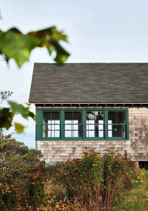 Cozy cabin with summer camp vibes on the tranquil coastline of Maine North Haven Maine, Scandinavian Cabin, Maine Cottage, Surreal Landscape, Frame Cabin, Maine Coast, Cottage Exterior, A Frame Cabin, Lake Cabins