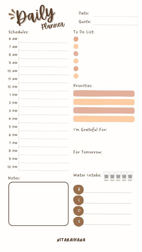 Aesthetic Planner Ideas, Ipad Templates, Daily Planner Templates, Planer 2024, Daily Planner Printables Free, Daily Routine Planner, Free Daily Planner, Study Planner Printable, Penanda Buku