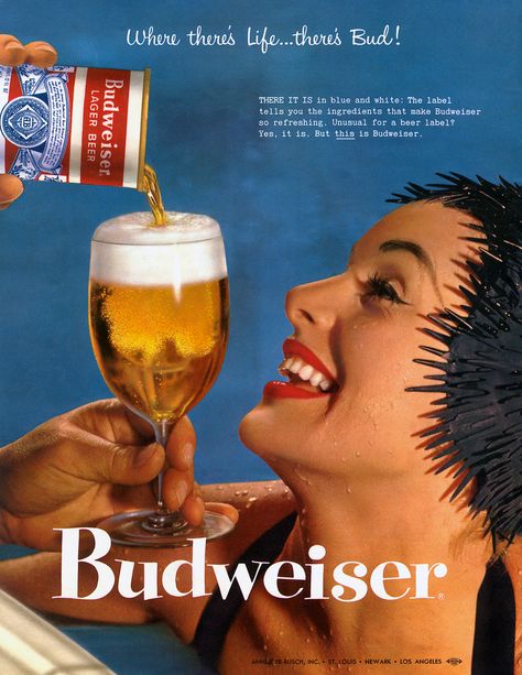 1957 Vintage Beer Posters, Beer Posters, Alcohol Ads, Vintage Alcohol, Beer Ads, Vintage Budweiser, Beer Advertising, Beer Ad, Beer Art