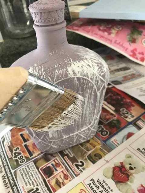 Repurpose Bottles, Crown Royal Diy, Whiskey Bottle Crafts, Old Liquor Bottles, Decorated Liquor Bottles, Crown Royal Bottle, Hutch Top, Crown Bottle, Liquor Bottle Crafts