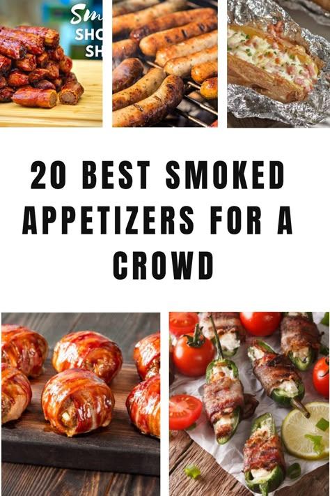 20 Best Smoked Appetizers For A Crowd https://grillcuisines.com/best-pellet-grill-appetizers Grill Appetizers, Smoked Appetizers, Smoker Grill Recipes, Pellet Smoker Recipes, Grilled Appetizers, On The Smoker, Smoker Grill, Delicious Veggies, Smoked Food