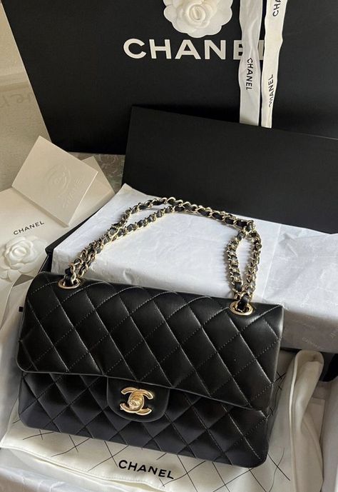 Chanel Bag Classic, Chanel Classic Flap Bag, Tas Bahu, Expensive Bag, Luxury Bags Collection, Cinnamon Girl, Aesthetic Bags, Classic Flap Bag, Girly Bags