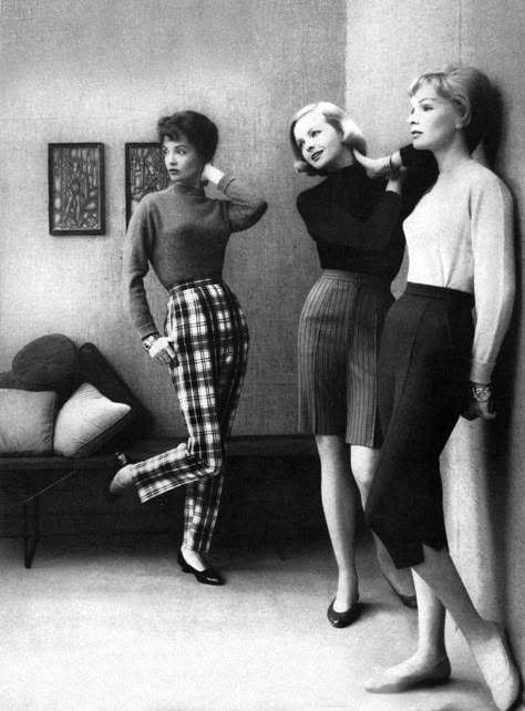 1950's 70s Mode, 50's Fashion, Vintage Fashion 1950s, Three Women, Look Retro, Fashion 1950s, 1950s Style, 1960s Fashion, Moda Vintage