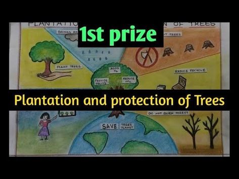 Tree Conservation Drawing, Plant Trees Save Earth Drawing, Life On Planet Earth Drawing, Save Trees Drawing For Competition, Planting Trees Drawing, Slogan Making Ideas, Plant Trees Save Earth, Save Nature Poster Environment, Save Trees Drawing