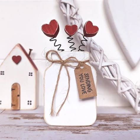 Wood Crafts For Adults, Valentine Cricut, Valentine Wood Crafts, Love Wood Sign, Diy Valentines Decorations, Creative Gifts For Boyfriend, Valentine Projects, Crafts For Seniors, Mason Jar Crafts Diy