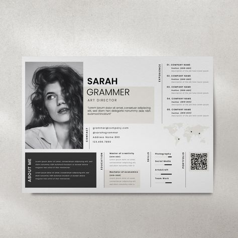 Cv Design Template Free, Photography Resume, Graphic Designer Resume Template, Cv Website, Cv Original, Job Cv, Graphic Design Cv, Cv Design Template, Resume Layout