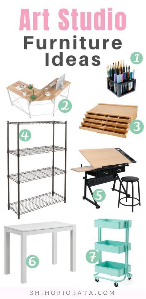 Studio Furniture Ideas, Art Studio Furniture, Art Studio Ideas, Artist Furniture, Home Art Studios, Rangement Art, Ikea Craft Room, Supply Organization, Ikea Crafts