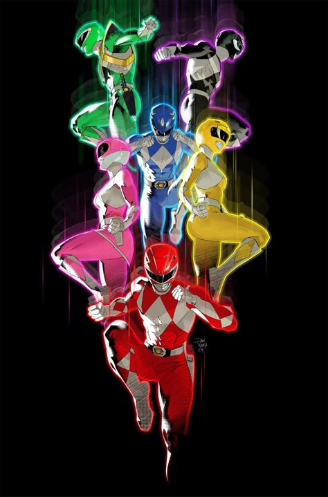 Power Rangers Poster, Power Ranger Black, Power Rangers Comic, Dan Mora, Power Rangers Ninja Steel, Power Rangers Megazord, All Power Rangers, Power Rangers Fan Art, Power Rangers Samurai