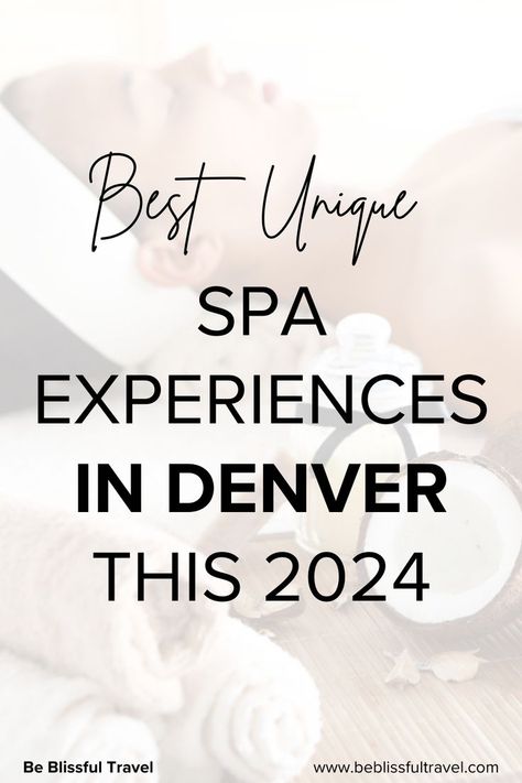 Elevate your well-being in the Mile-High City! 💆‍♂️ Explore the best unique spa experiences in Denver for 2024 and immerse yourself in ultimate relaxation. 🌺 Read the full blog post now and plan your journey to blissful rejuvenation. #DenverSpa #SpaExperiences #WellnessRetreat #2024Bliss #Discover2024 #BeBlissfulTravel Spa Getaways, Mile High City, Wellness Travel, Spa Retreat, Best Spa, Life Book, Facial Spa, Luxury Spa, Spa Services