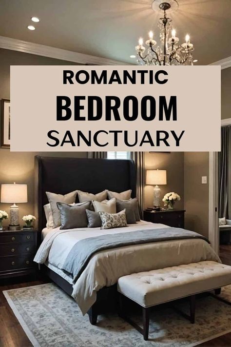 Romantic Master Bedroom Decor Ideas - West Magnolia Charm Most Beautiful Bedrooms Luxury, Master Bed Linens Bedroom Ideas, Dark Furniture Bedroom Decor, Decorating Master Bed, En Suite Ideas Master Bedrooms, Master Bed Remodel Bedroom Ideas, Gorgeous Master Bedrooms, Master Bedrooms Ideas For Couples Cozy, Woman’s Bedroom