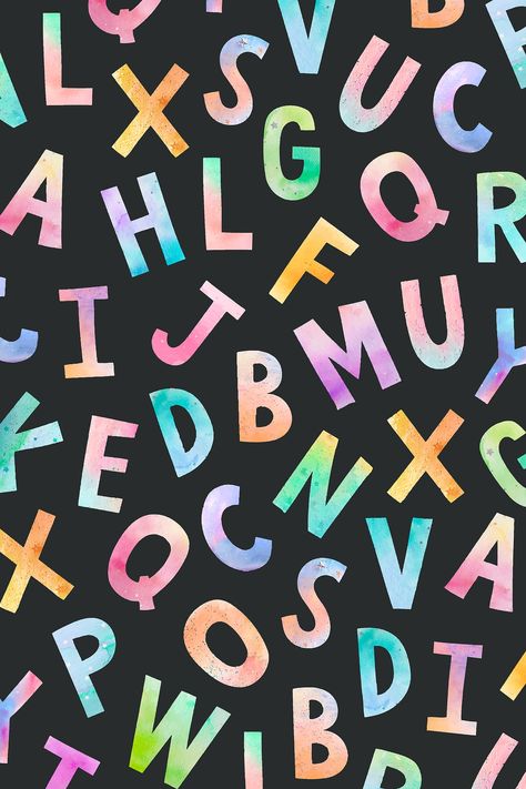 Alphabet Background, Teacher Wallpaper, Abc Patterns, Kids Background, Watercolor Lettering, Cool Backgrounds Wallpapers, K Wallpaper, Collage Background, Apple Watch Wallpaper