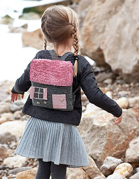 Ravelry: 79-18 Backbag by Fil Katia Autumn Backpack, Kid Styles, Kids' Bag, Kids Backpack, Winter Kids, Crochet For Kids, Kids Backpacks, Sewing Bag, Crochet Bags