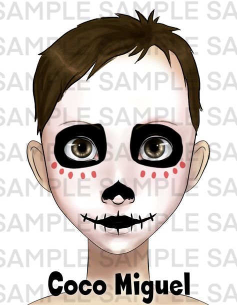 Easy Zombie Makeup For Kids, Halloween Makeup Leicht, Men’s Halloween Makeup, Halloween Kids Makeup, Pretty Face Paint, Skeleton Makeup Kids, Face Painting For Beginners, Halloween Makeup Kids, Kids Halloween Makeup